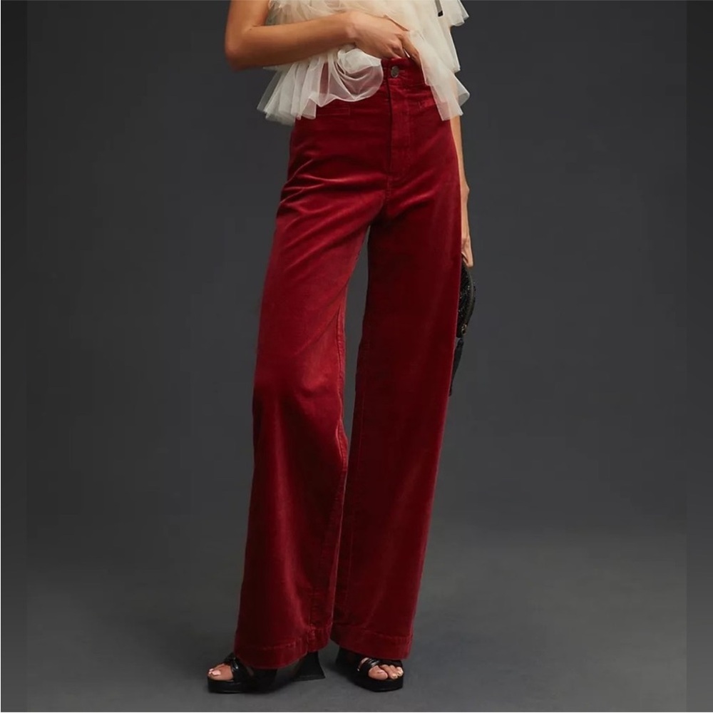The Colette Corduroy Full-Length Wide-Leg Pants by Maeve